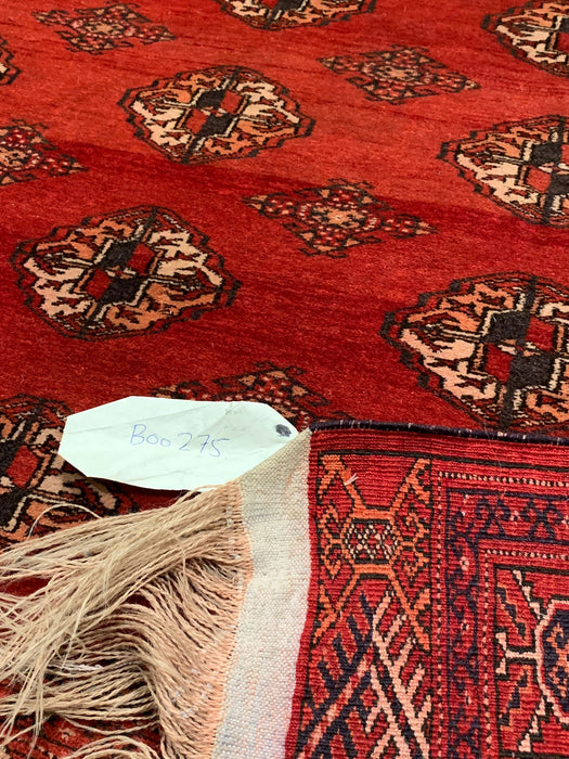 Terkaman Tribal Afghan Oriental Rug, size 4' 1" x 5' 8" (C) ( antique )