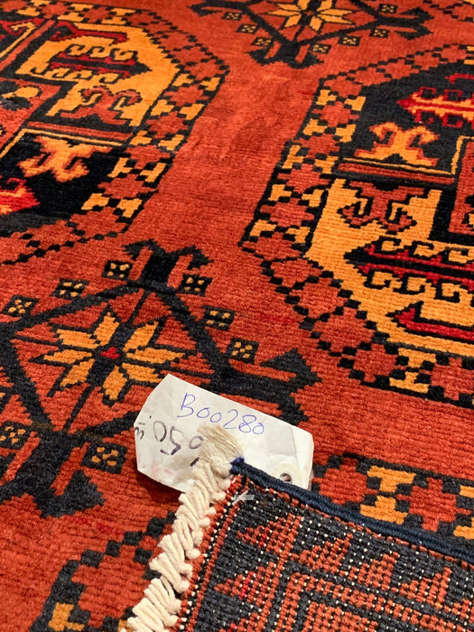 Terkaman Tribal Afghan Oriental Rug, size 4' 3" x 5' 10" (C) Fielpa