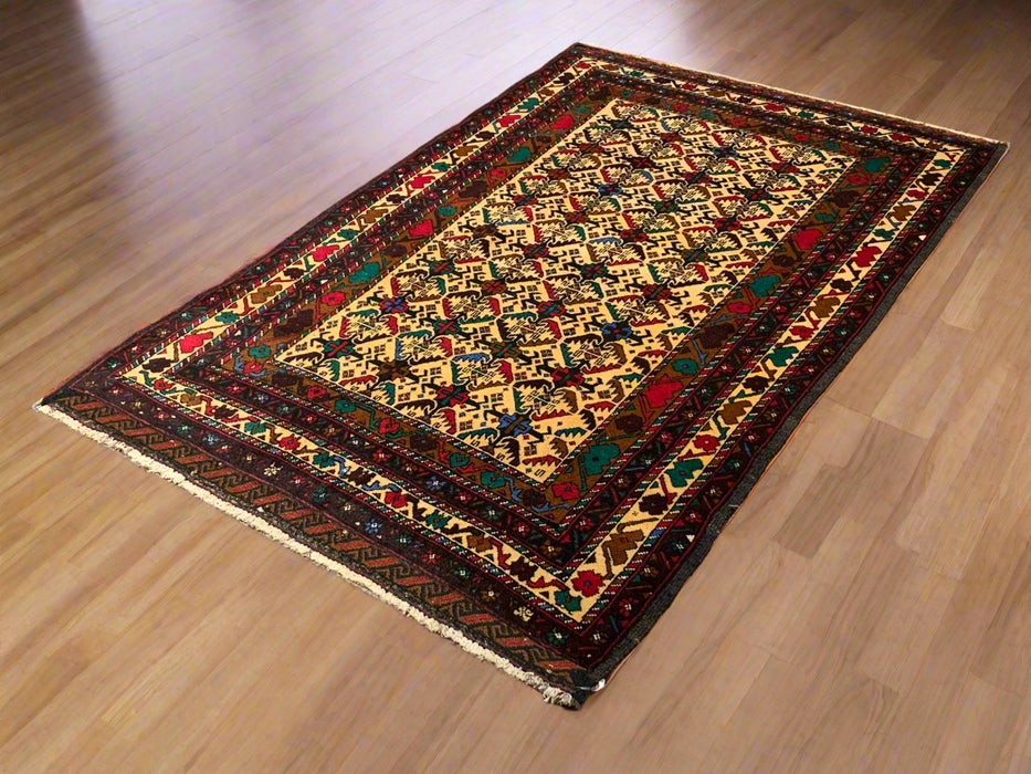 Terkaman Tribal Baluch Oriental Rug; 3' 8" x 6" (A)
