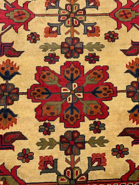 Terkaman Tribal Afghan Oriental Rug, size 4' 2" x 5' 10"