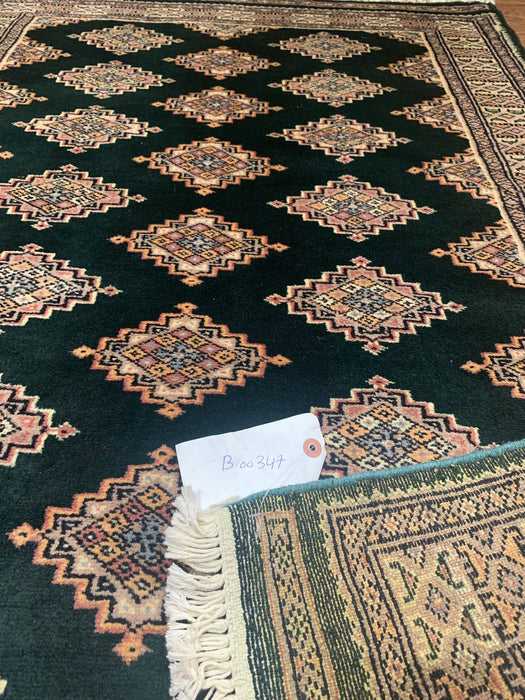 Hand-Knotted Pakistani Bokhara Rug – 100% Wool, 3' 3" x 4' 7" (M)