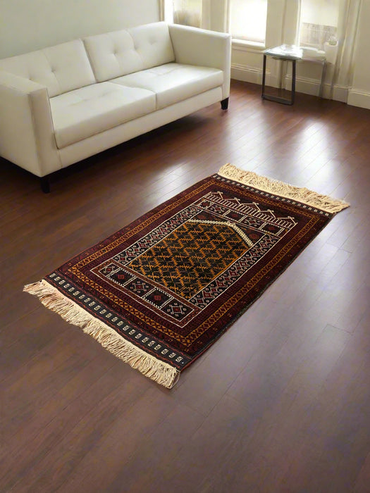 Terkaman Tribal Baluch Oriental Rug; 2' 9" x 4' 7" (A) prayer