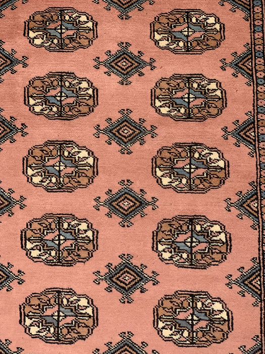 Hand-Knotted Pakistani Bokhara Rug – 100% Wool, 3" x 5" (M)