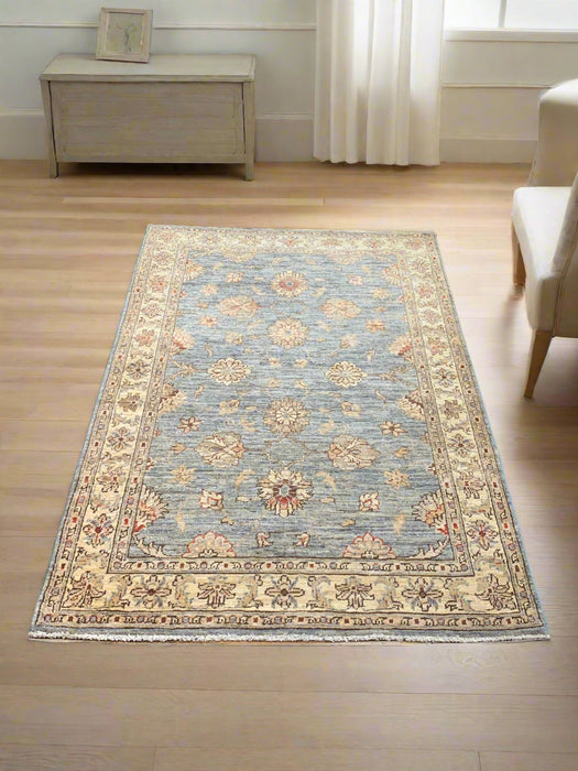 Hand-Knotted Sultanabad Vegetable-Dyed Wool Rug, 3' 5" x 5"