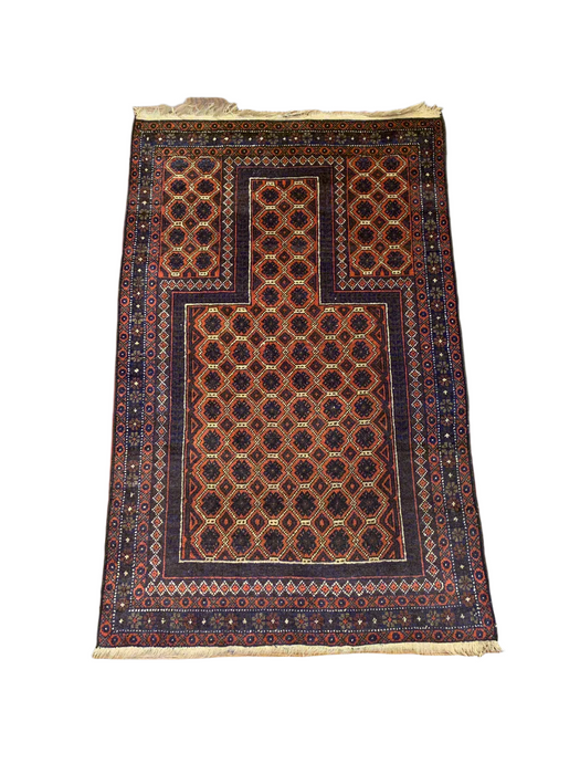 Terkaman Tribal Baluch Oriental Rug; 3' 5" x 4' 8" (A)