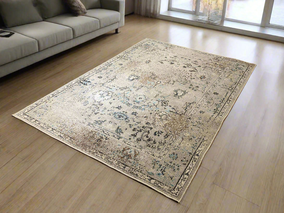 Persian-Inspired. Modern Defined. Turkish Made Rug, size 5' 3" x 7' 7" (O) machine