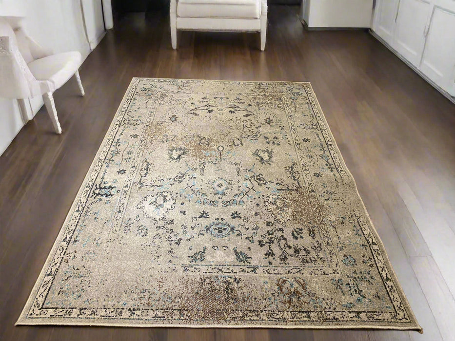 Persian-Inspired. Modern Defined. Turkish Made Rug, size 5' 3" x 7' 7" (O) machine