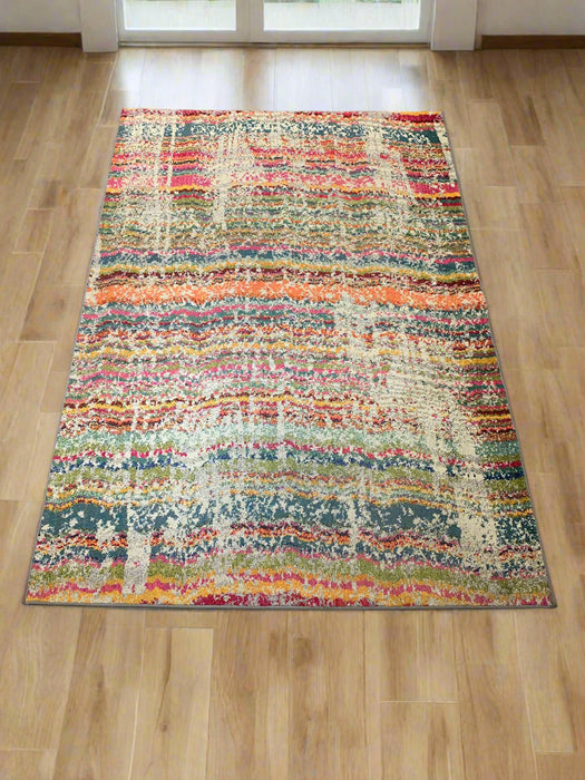 Persian-Inspired. Modern Defined. Turkish Made Rug, size 5" x 7' 8"  (O)