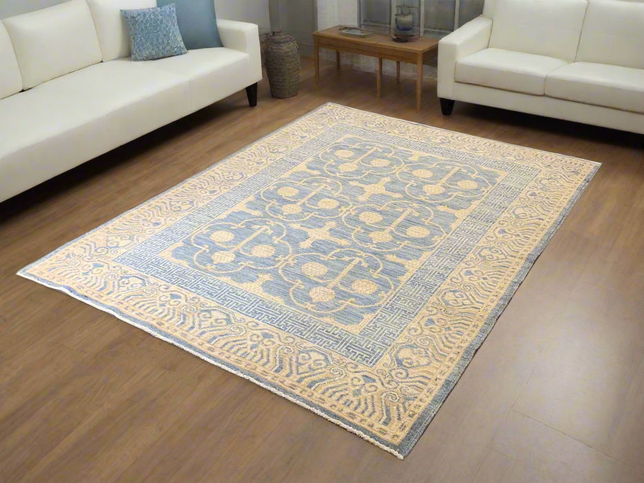 Khotan Pomegranate design Oriental Rug, size 5" x 7" (D)