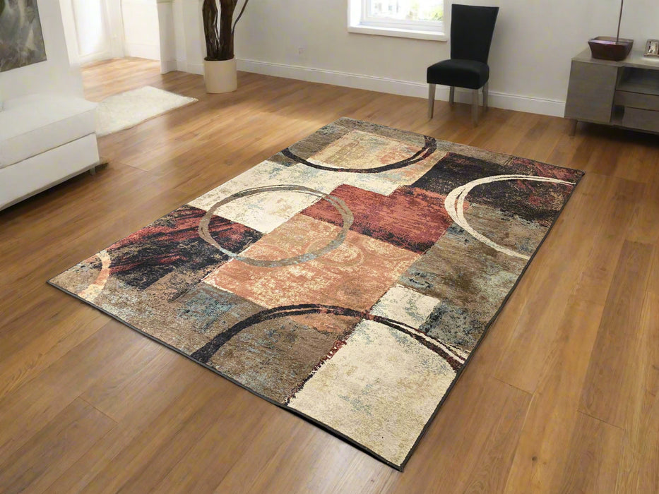 Persian-Inspired. Modern Defined. Turkish Made Rug, size 5' 3" x 7' 5" (O)