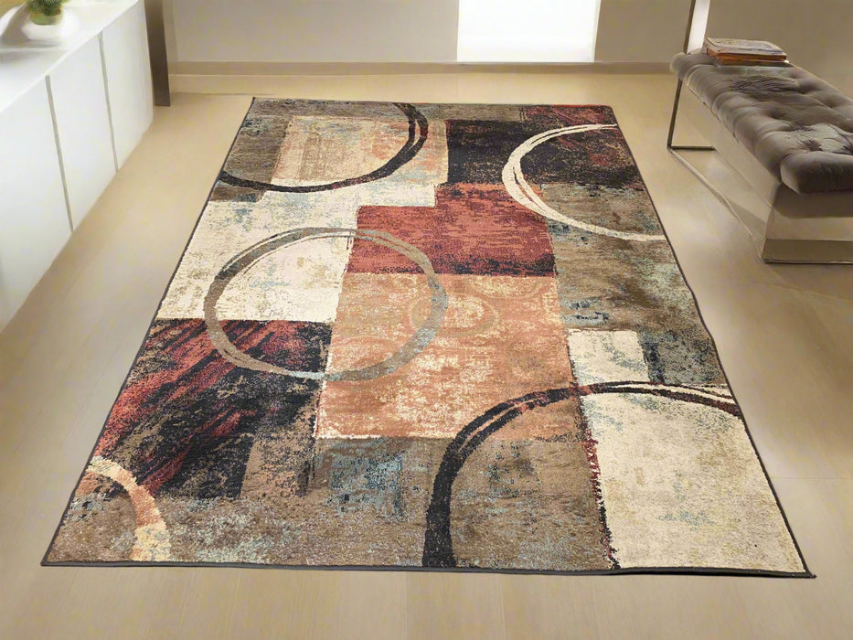 Persian-Inspired. Modern Defined. Turkish Made Rug, size 5' 3" x 7' 5" (O)