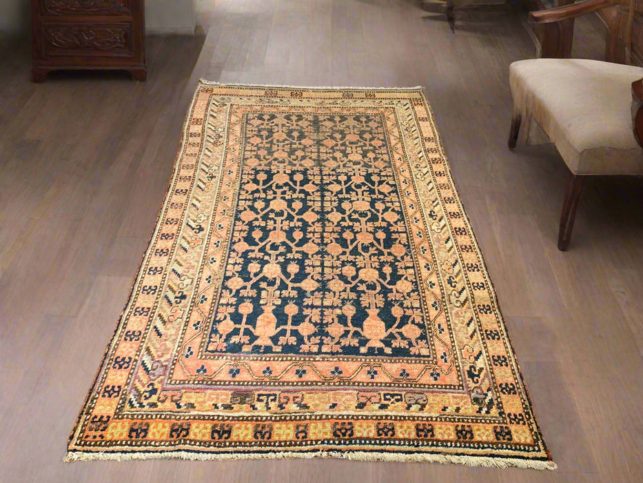 Antique Khotan Samarkand Rug, circa 1910's, size 4' 6" x 8"
