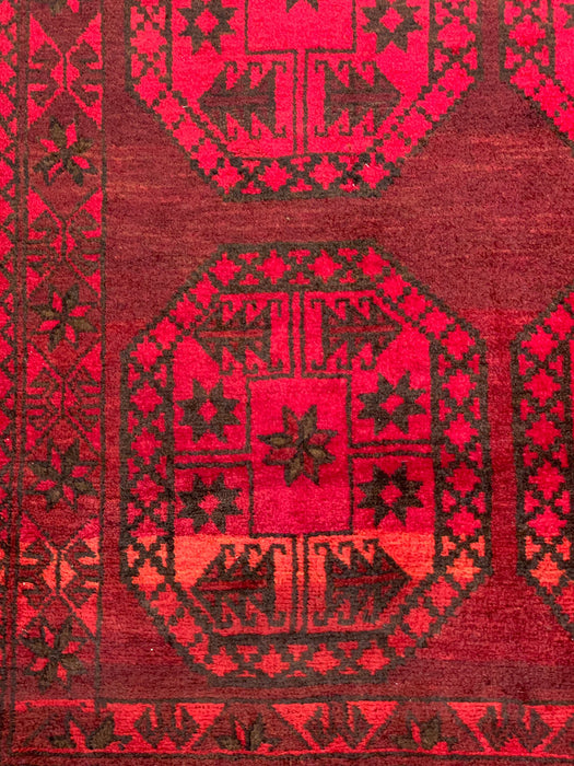 Terkaman Tribal Afghan Oriental Rug, size 4" x 7' 7"  (C) fielpa