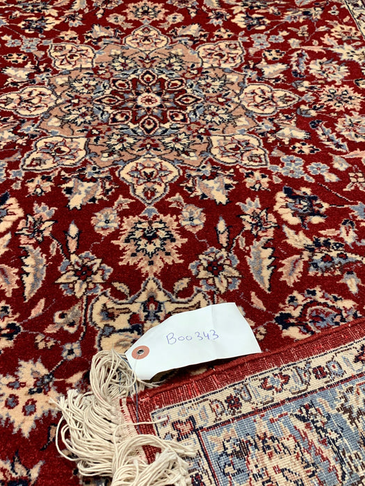 Hand-Knotted Pakistani Wool Rug, Tribal/Floral Design, size 3' 1" x 5' 2" (N) double knot