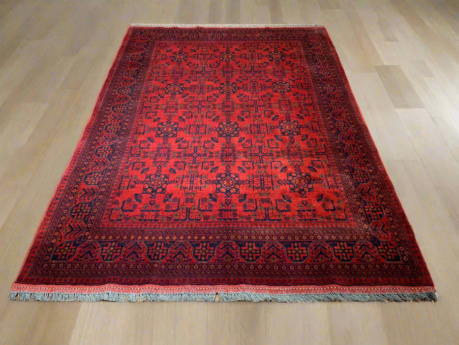 Terkaman Tribal Afghan Oriental Rug, size 5' 9" x 8' 1"  (C)