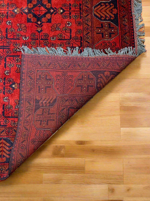 Terkaman Tribal Afghan Oriental Rug, size 5' 5" x 7' 8"