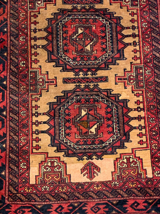 Terkaman Tribal Baluch Oriental Rug; 4' 4" x 8' 7"  (A)