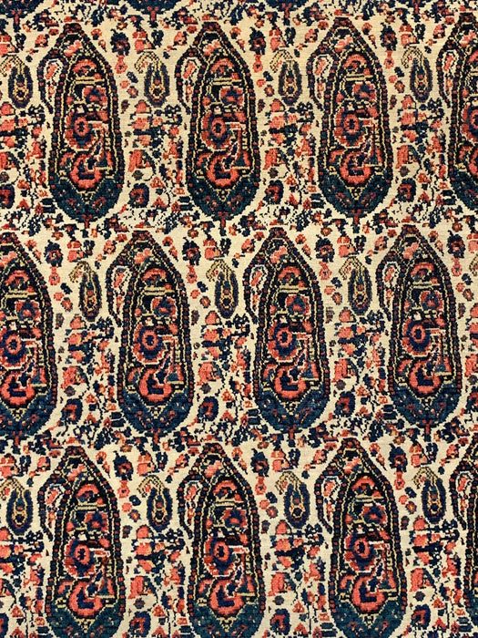 Timeless Beauty, Woven by Hand. Antique Persian Senna Rug, size 3' 6" x 4' 4" (F)