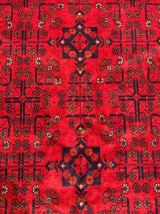 Terkaman Tribal Afghan Oriental Rug, size 5' 5" x 7' 8"