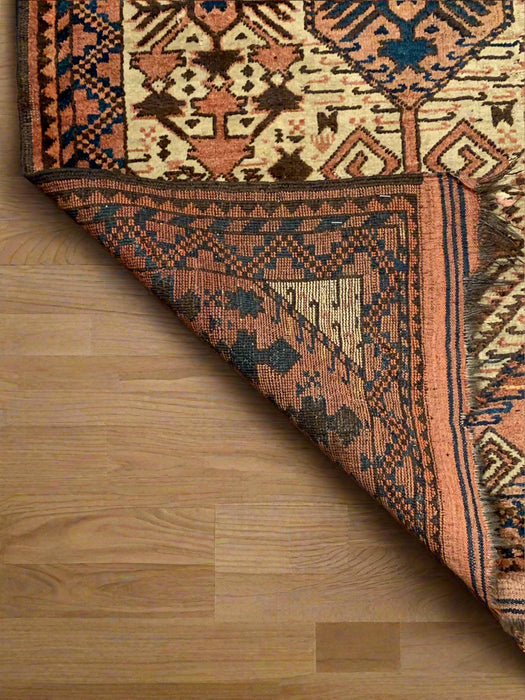 Terkaman Tribal Baluch Oriental Rug; 3" x 5" (A) Antique