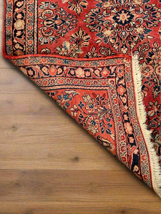Timeless Beauty, Woven by Hand. Antique Persian Sarouk Rug, size 3' 5" x 5" (F)