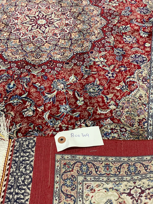 Exquisite 100% Silk Persian Design Rug – Elegant and Luxurious, size 3" x 5" (H)