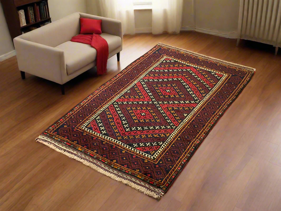 Terkaman Tribal Baluch Oriental Rug; 2' 9" x 4' 6" (A)