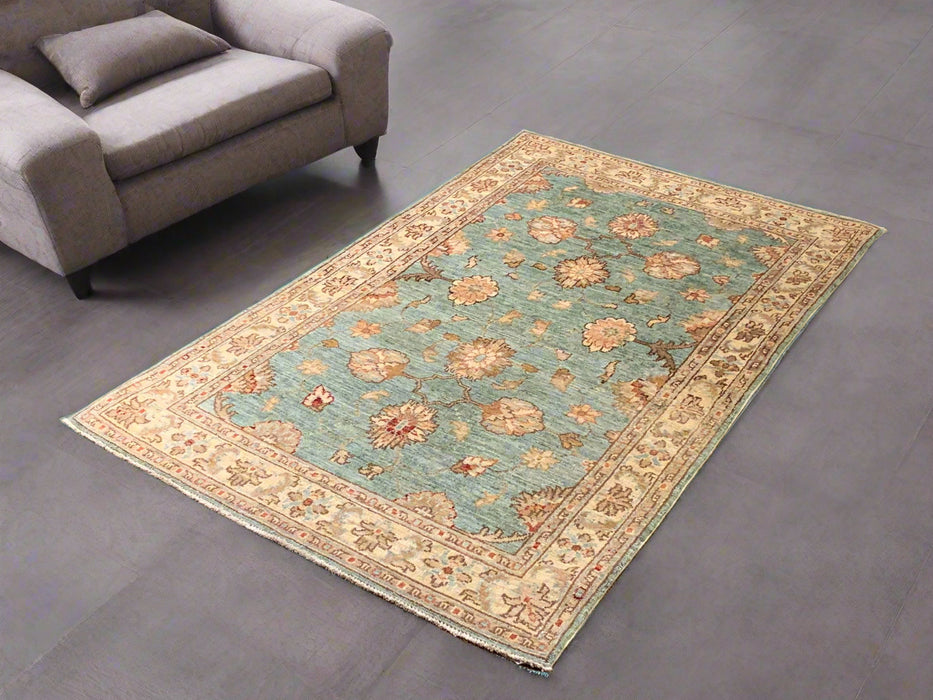 Hand-Knotted Sultanabad Vegetable-Dyed Wool Rug, 3' 2" x 5' 2"