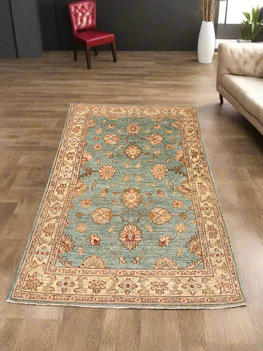 Hand-Knotted Sultanabad Vegetable-Dyed Wool Rug, 3' 2" x 5' 2"