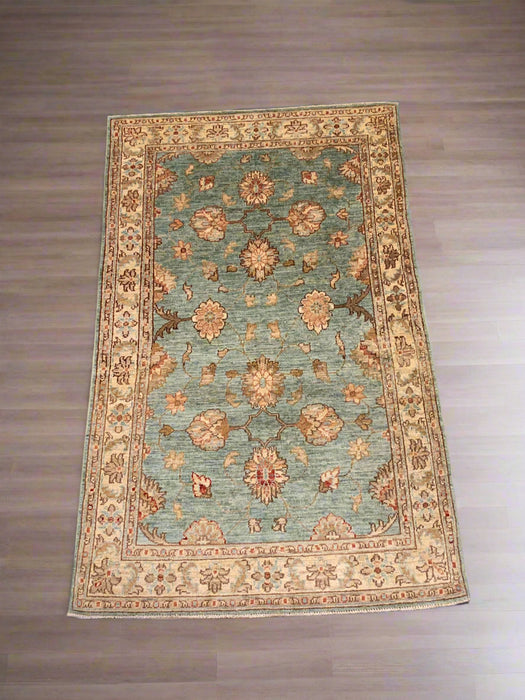 Hand-Knotted Sultanabad Vegetable-Dyed Wool Rug, 3' 2" x 5' 2"