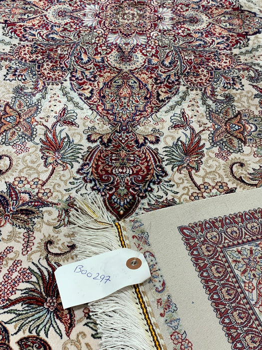 Exquisite 100% Silk Persian Design Rug – Elegant and Luxurious, size 3" x 5"x (H)