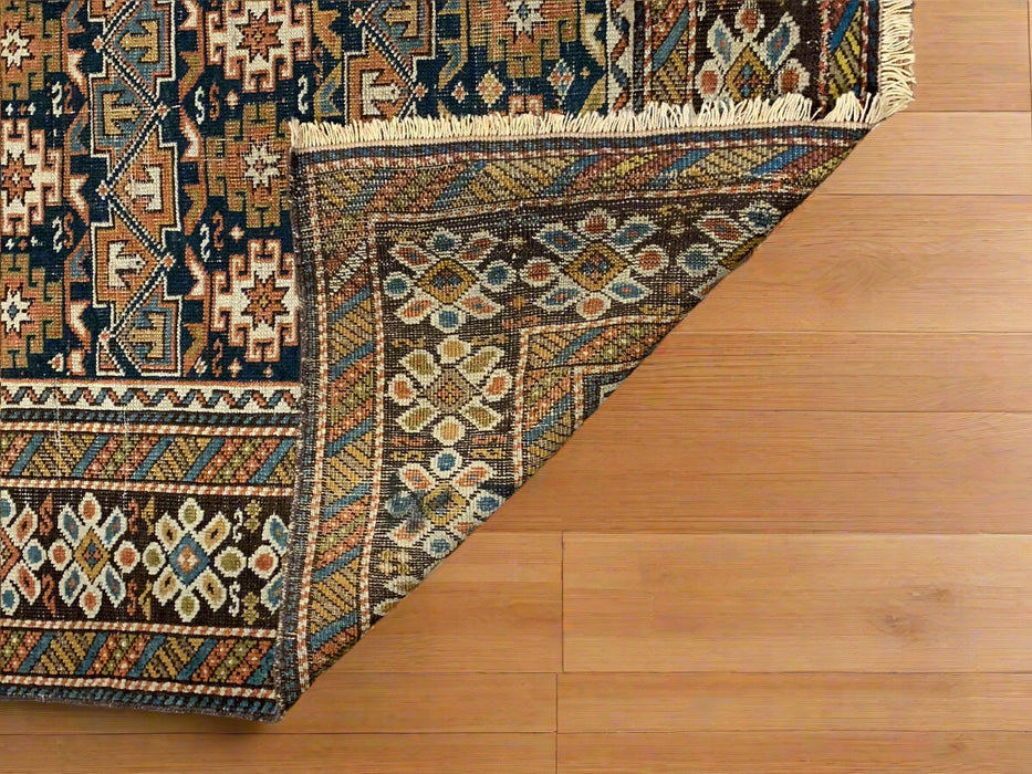 Antique Caucassionm Rug, circa 1910-1920. Size 3' 2" x 4' 7"