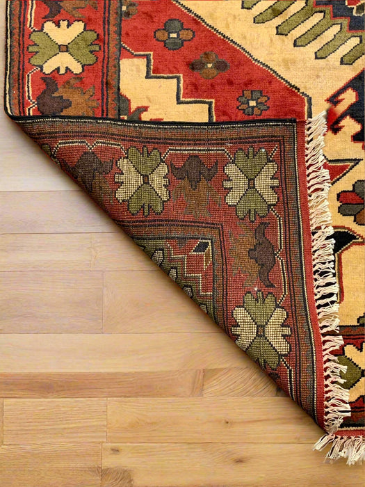 Terkaman Tribal Afghan Oriental Rug, size 4' x 5' 9"