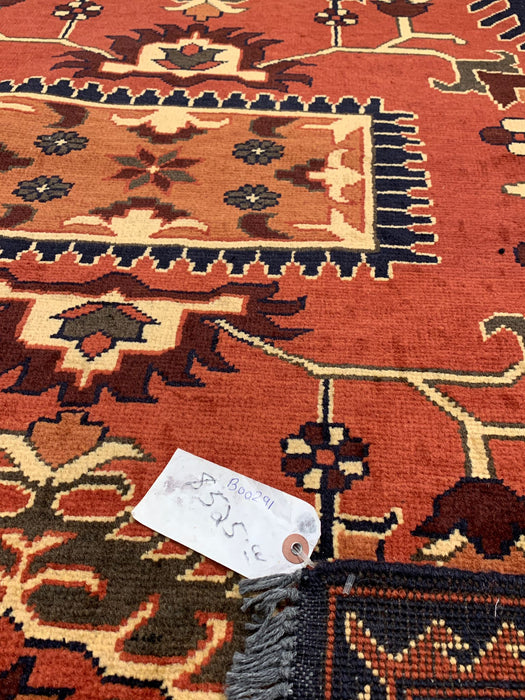 Terkaman Tribal Afghan Oriental Rug, size 4" x 5' 8"