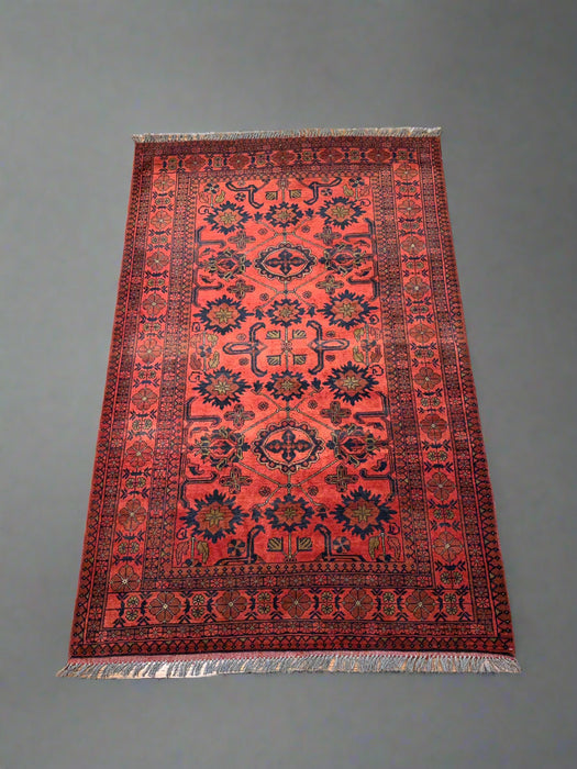 Terkaman Tribal Afghan Oriental Rug, size 3' 3" x  6' 4" (C)