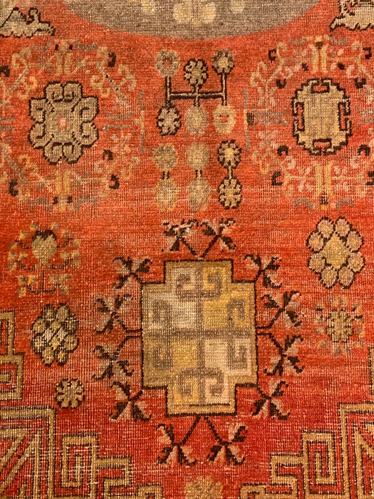 Antique Khotan Samarkand Rug, circa 1910's, size 4' 9" x 9'