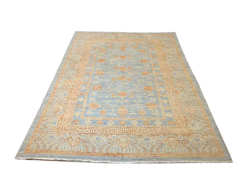 Khotan Pomegranate design Oriental Rug, size 5" x 6' 10" (D)