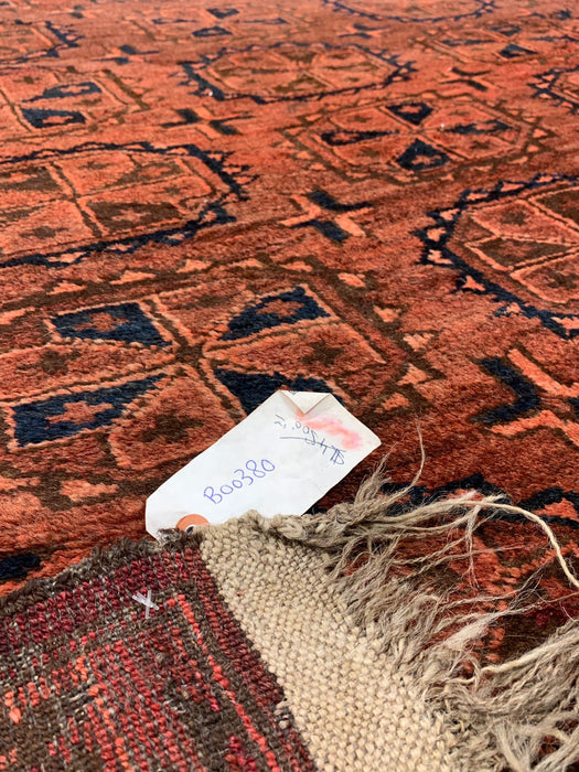 Terkaman Tribal Afghan Oriental Rug, size 4' 10" x 7" (C) Fielpa vintage