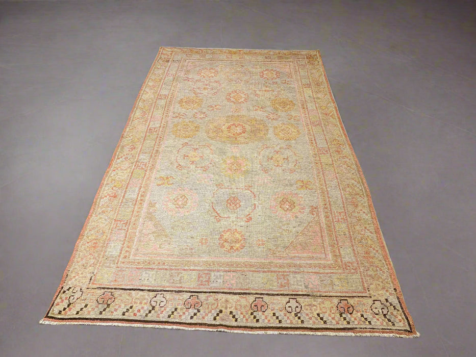 Antique Khotan Samarkand Rug, circa 1910's, size 4' 7" x 8' 6"
