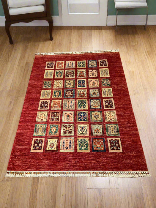 Hand-Knotted Sultanabad Vegetable-Dyed Wool Rug, 5' 9" x 7' 7" (K)