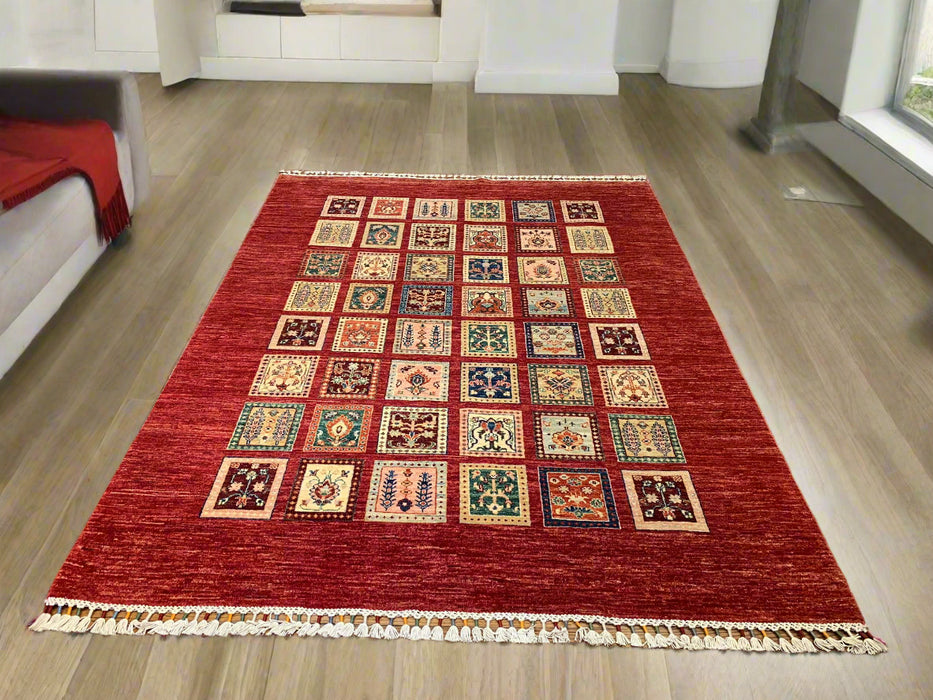 Hand-Knotted Sultanabad Vegetable-Dyed Wool Rug, 5' 9" x 7' 7" (K)