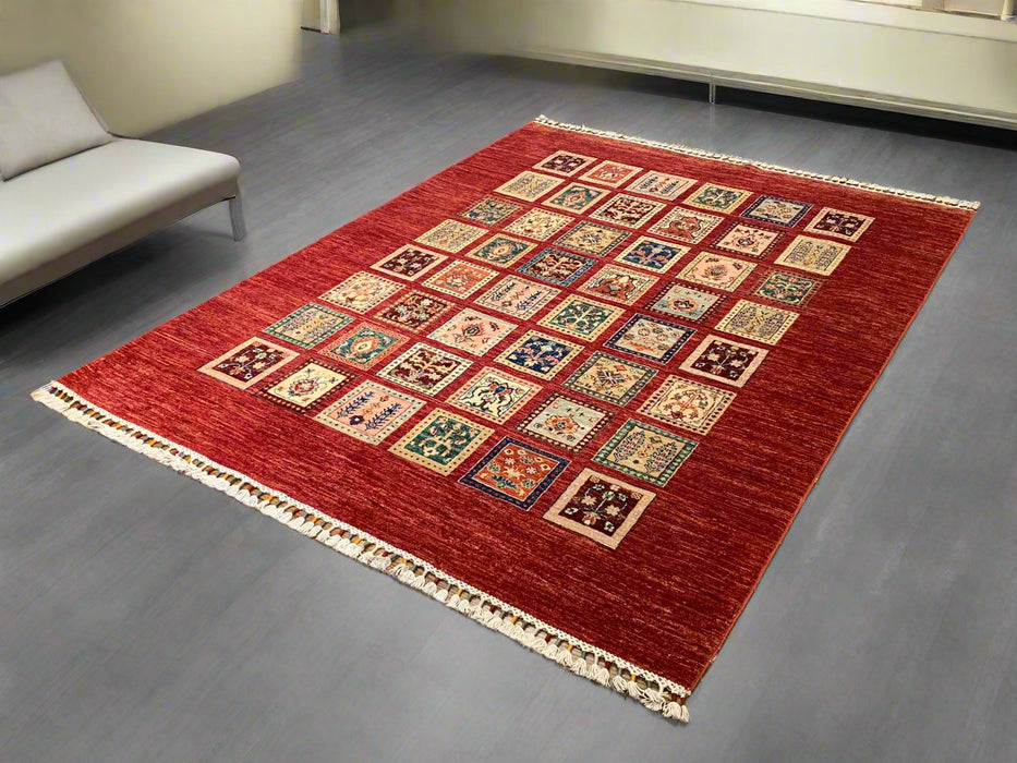 Hand-Knotted Sultanabad Vegetable-Dyed Wool Rug, 5' 9" x 7' 7" (K)