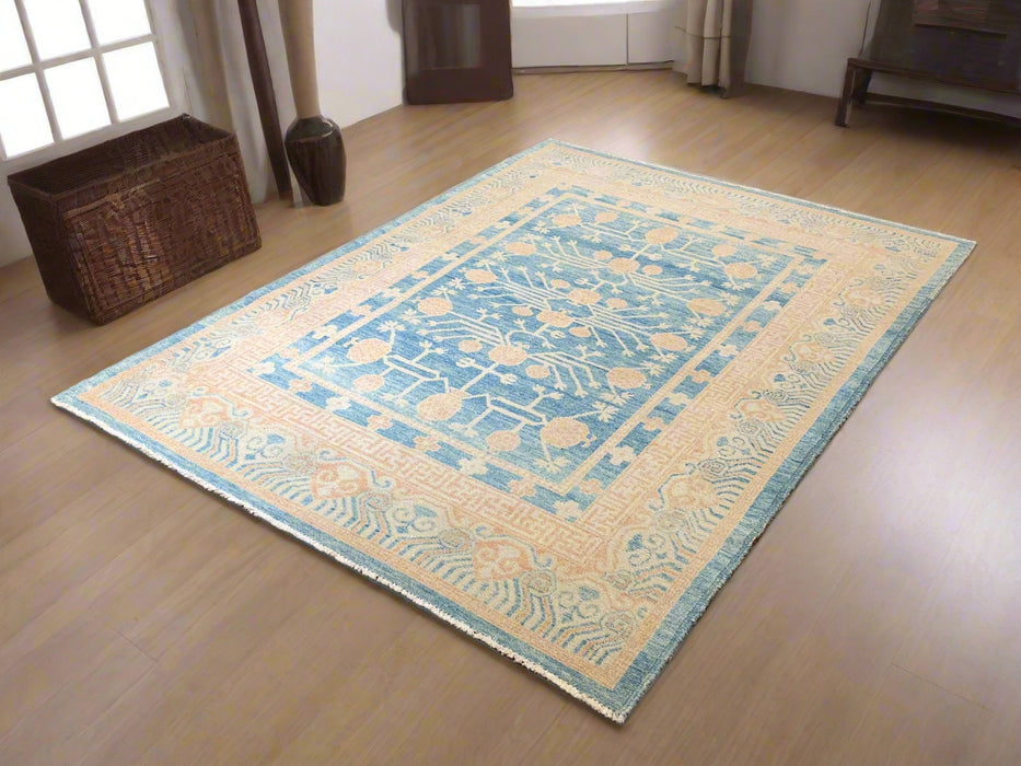 Khotan Pomegranate design Oriental Rug, size 5' 3" x 7' 1" (D)