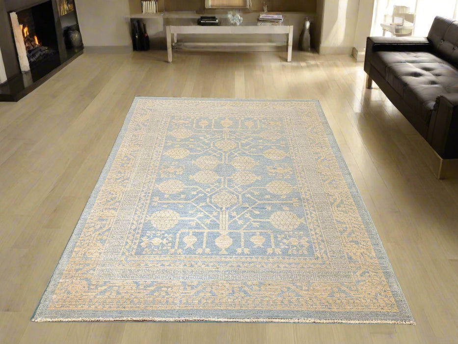 Khotan Pomegranate design Oriental Rug, size 5" x 6' 10"(D)