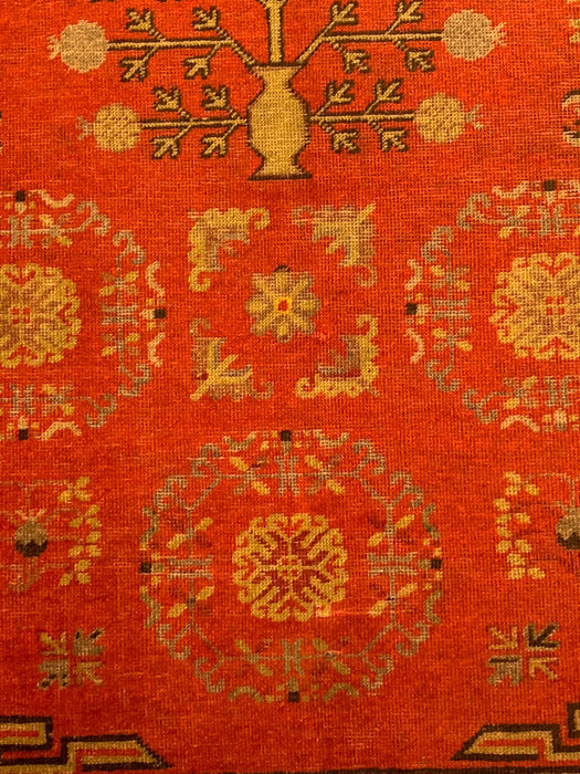 Antique Khotan Samarkand Rug, circa 1910's, size 4' 6" x 8' 7"