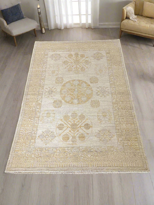 Khotan Pomegranate design Oriental Rug, size  5" x 7' 2"(D)