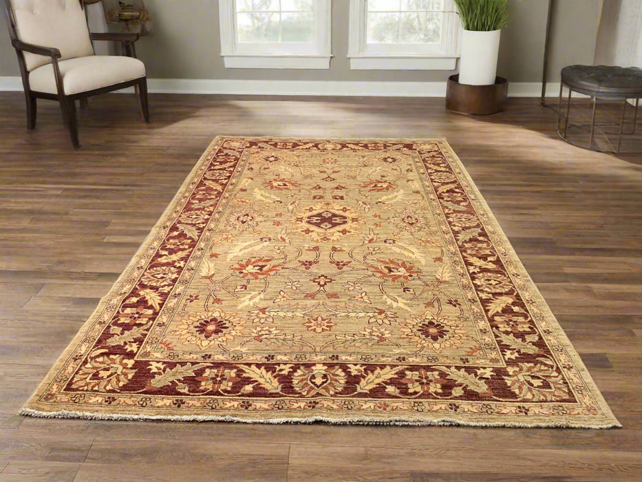 Hand-Knotted Sultanabad Vegetable-Dyed Wool Rug, 5' 9" x 8' 8"(K)