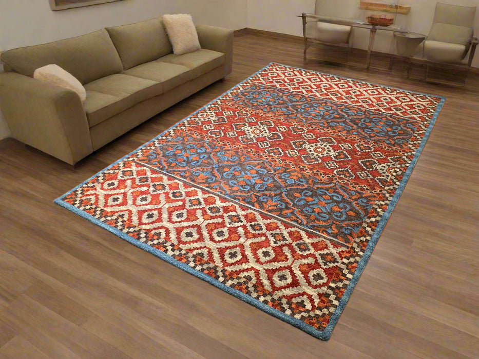 Persian-Inspired. Modern Defined. Turkish Made Rug, size 5" x 8"(O) tufted