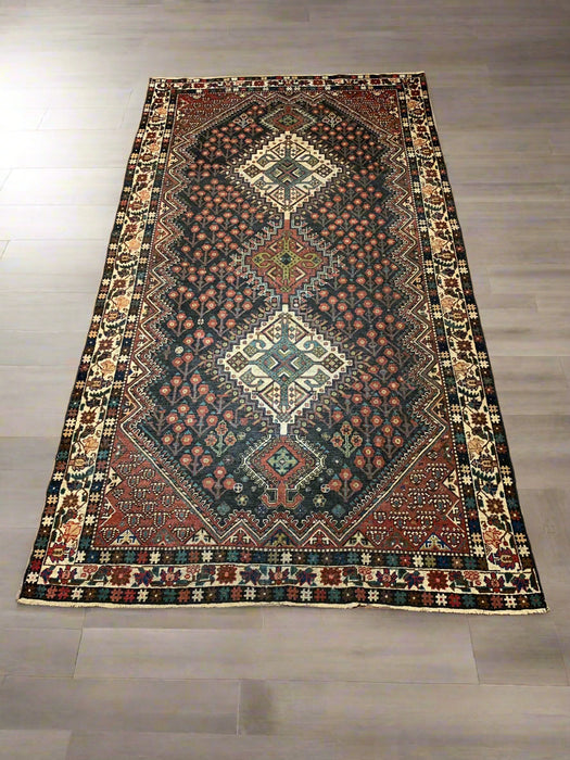 Timeless Beauty, Woven by Hand. Antique Persian Afshar  Rug, size 5' 4" x 9' 9"  (F)