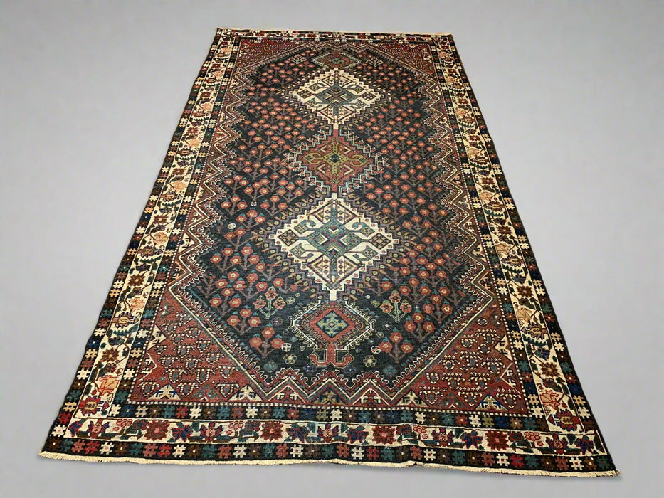 Timeless Beauty, Woven by Hand. Antique Persian Afshar  Rug, size 5' 4" x 9' 9"  (F)